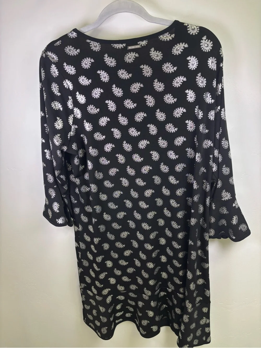 MICHAEL KORS DRESS   WOMEN 1X  BLACK WITH SILVER DECO POLYESTER